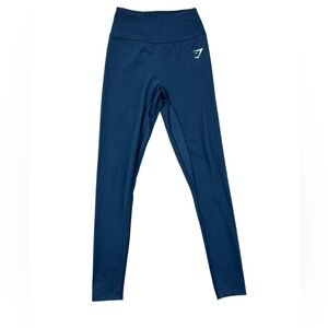 Gymshark Women's Navy Blue Wide Elasticized Waistband Leggings Size Small​